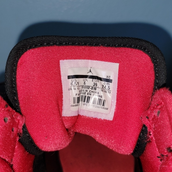 Nike Jordan 1 Mid Dark Gray Legion Red 6.5Y - Picture 9 of 9